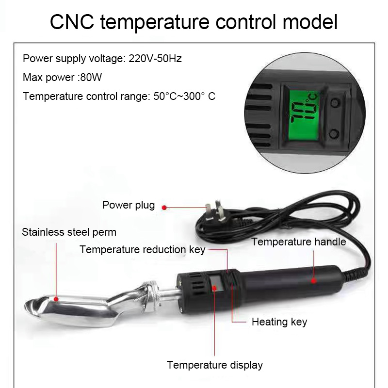 Factory Customization Stainless Steel Black Leather CNC Soldering Iron With Lcd Display suitable for Home Use