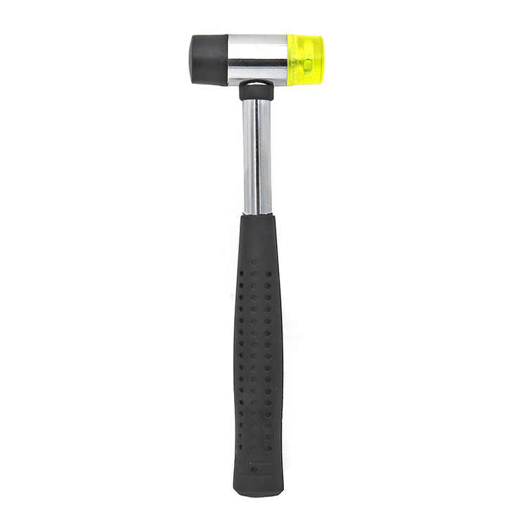 Leather Furniture Installation Tool 25mm Steel Pipe Handle Interchangeable Head Safety Nylon Hammer